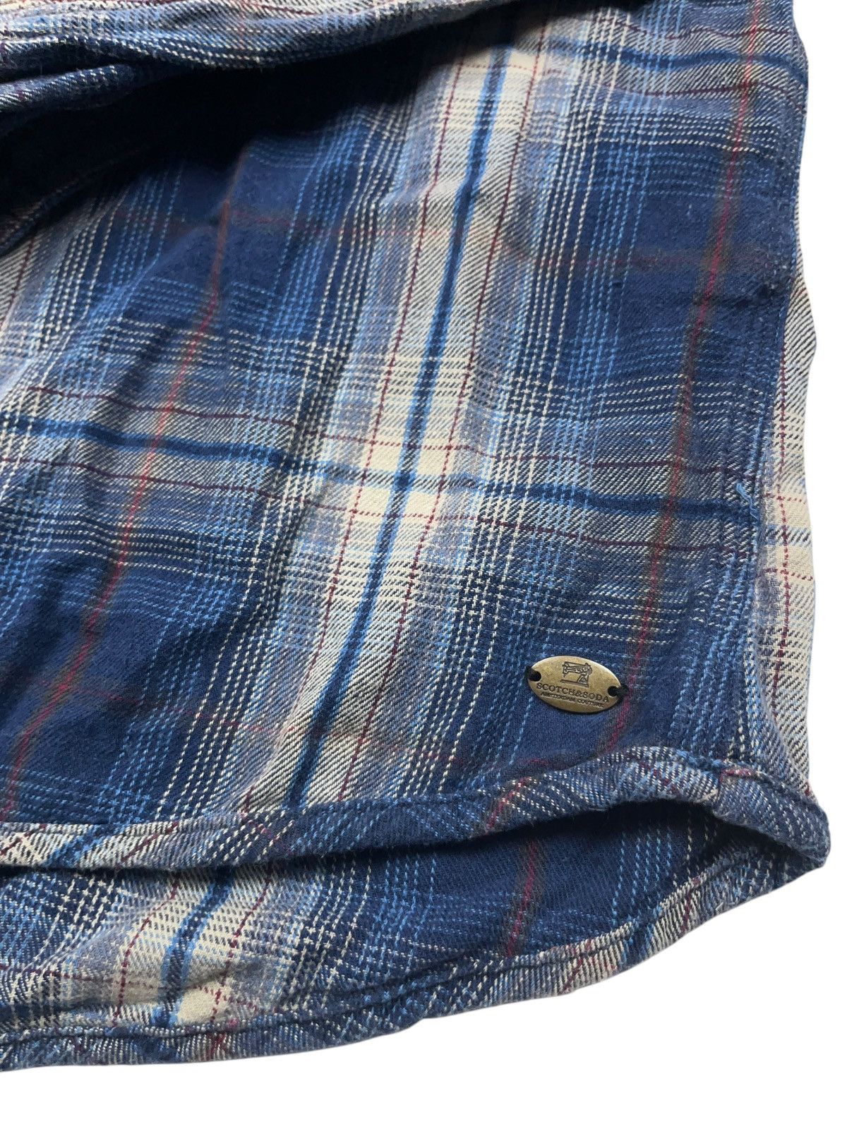 Flannel × Scotch & Soda × Vintage Vintage Scotch & Sode 1/2 Zip Flannel Shirt y2k Size US S / EU 44-46 / 1 - 9 Thumbnail