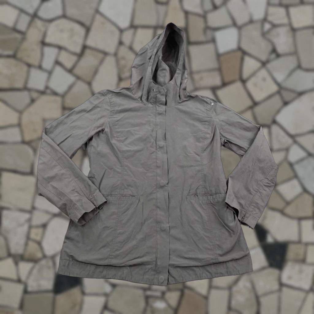 Eileen Fisher Eileen Fisher Jacket Women's Small Gray Hooded Lightweight Full Zip Coat Outdoor Casual Size S / US 4 / IT 40 - 1 Thumbnail