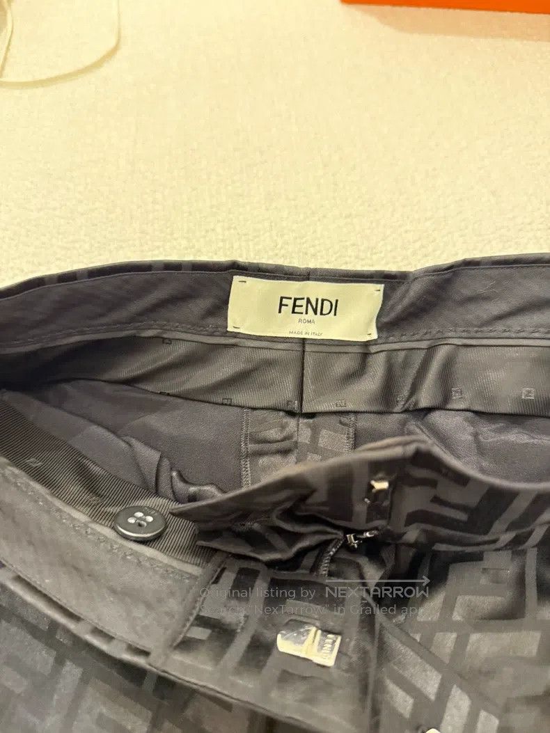 Fendi Fendi FF Pattern Wide Leg Pants, Monogram Silk Wide Leg Pa Size 25" / US 0 / IT 36 - 2 Thumbnail