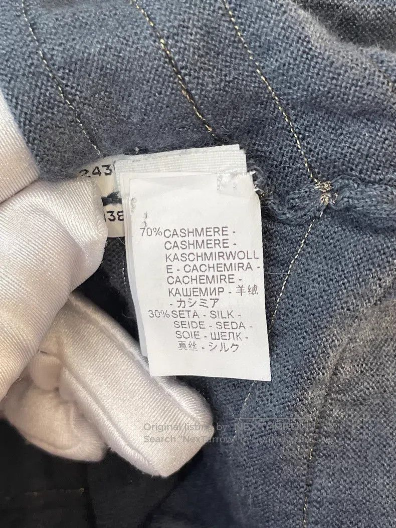 Brunello Cucinelli Brunello Cucinelli Blue Grey Cashmere Sweater Size L / US 10 / IT 46 - 7 Thumbnail