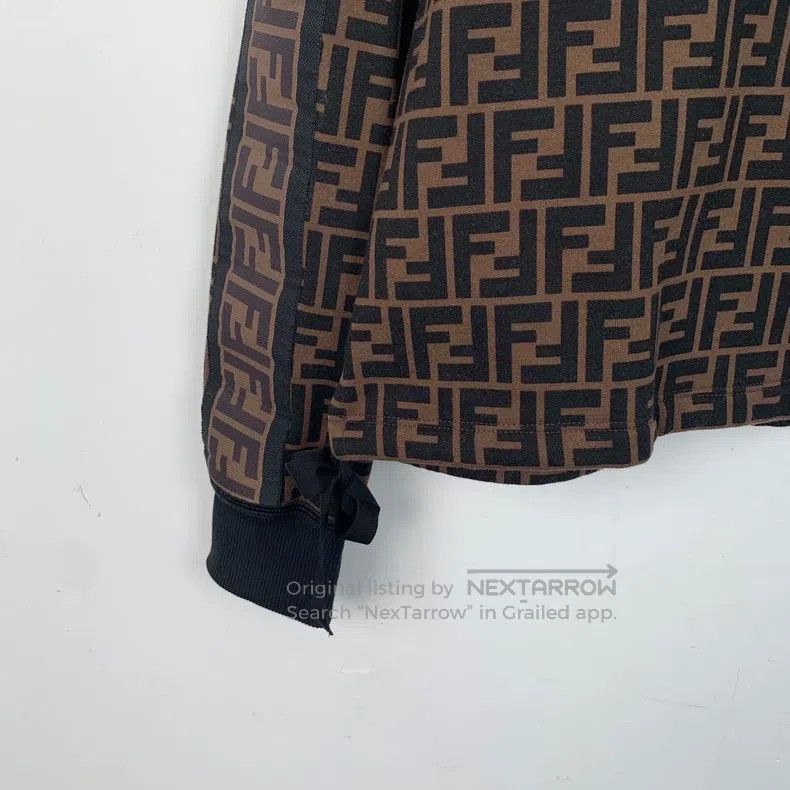 Fendi Fendi Dark brown logo letter all-over print cotton round n Size XS / US 0-2 / IT 36-38 - 4 Thumbnail