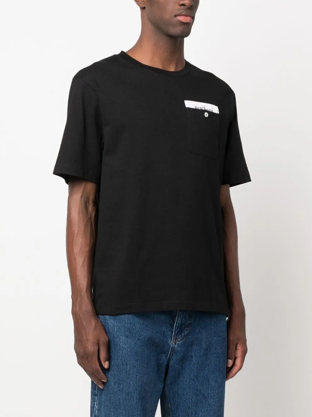 Palm Angels o1y0325 Logo Crewneck T-Shirt in Black Size US M / EU 48-50 / 2 - 3 Thumbnail