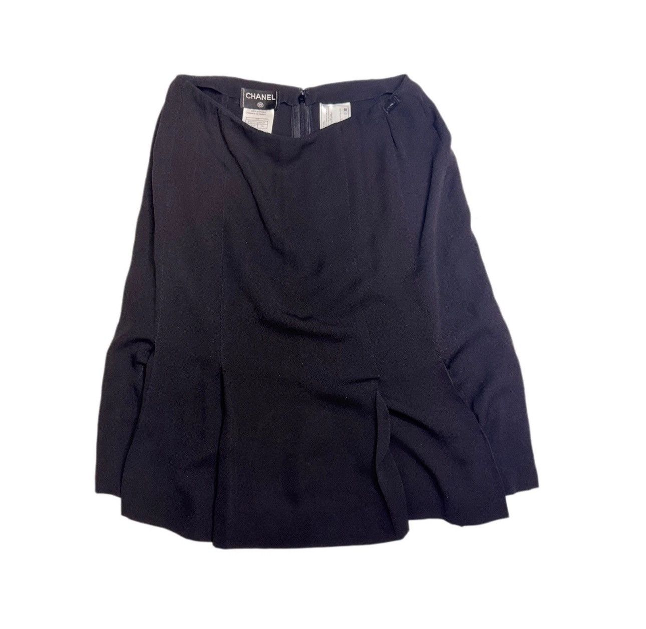 Chanel AUTHENTIC CHANEL 100% Silk Skirt Pleated A-Line Size 38 99p Size 38" / US 16 / IT 52 - 4 Thumbnail
