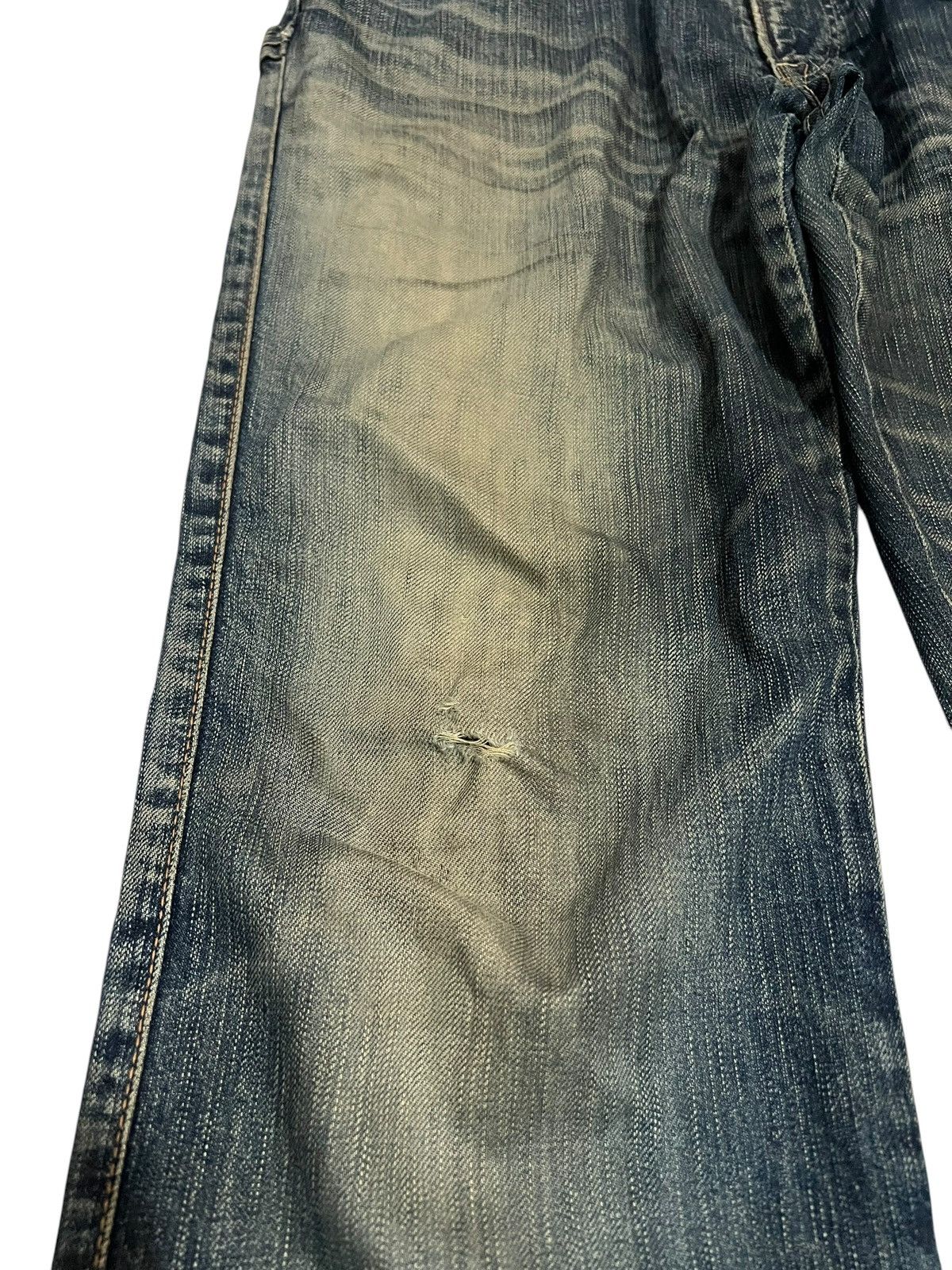 Edwin × If Six Was Nine 🌈Flare Vintage Edwin 503 Blue Trip Distressed Mud Wash Jean Size US 34 / EU 50 - 6 Thumbnail