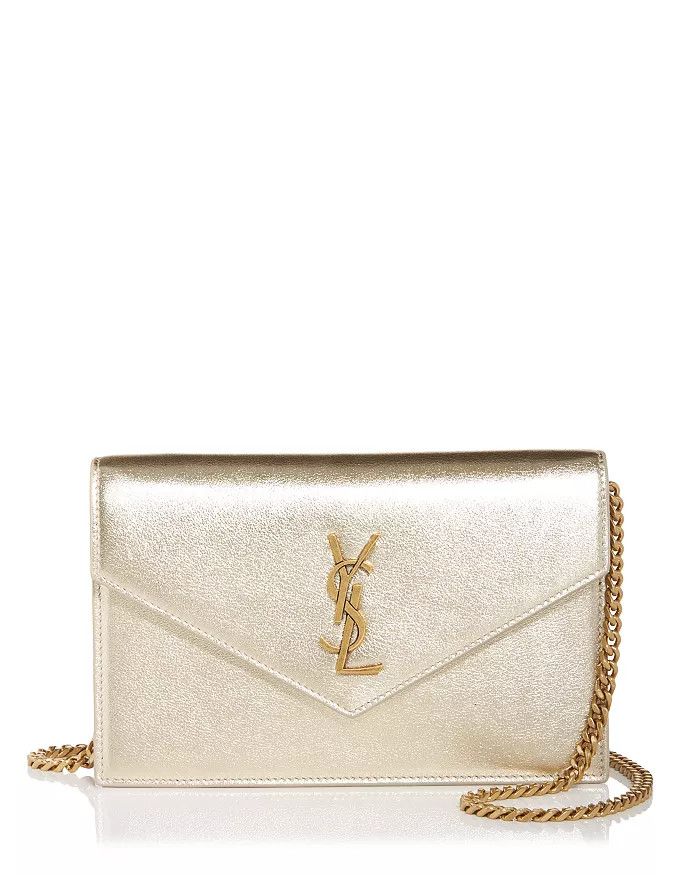 Saint Laurent Paris o1b1hav110924 Size: OS / Cassandr Chain Wallet Metallic Gold Size ONE SIZE - 1 Preview