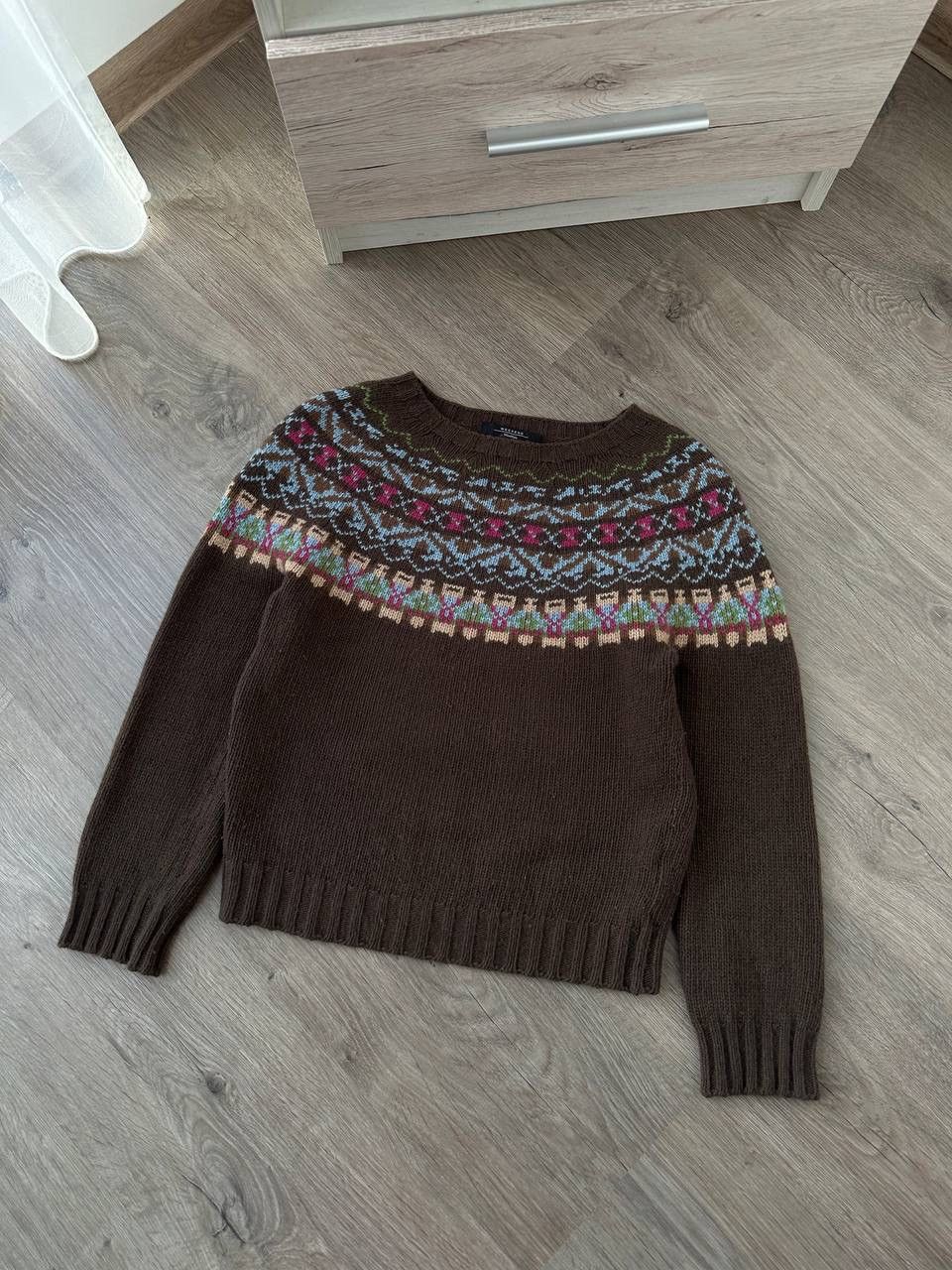 Max Mara × Vintage Vintage Max Mara Brown Wool Sweater Size M / US 6-8 / IT 42-44 - 4 Thumbnail
