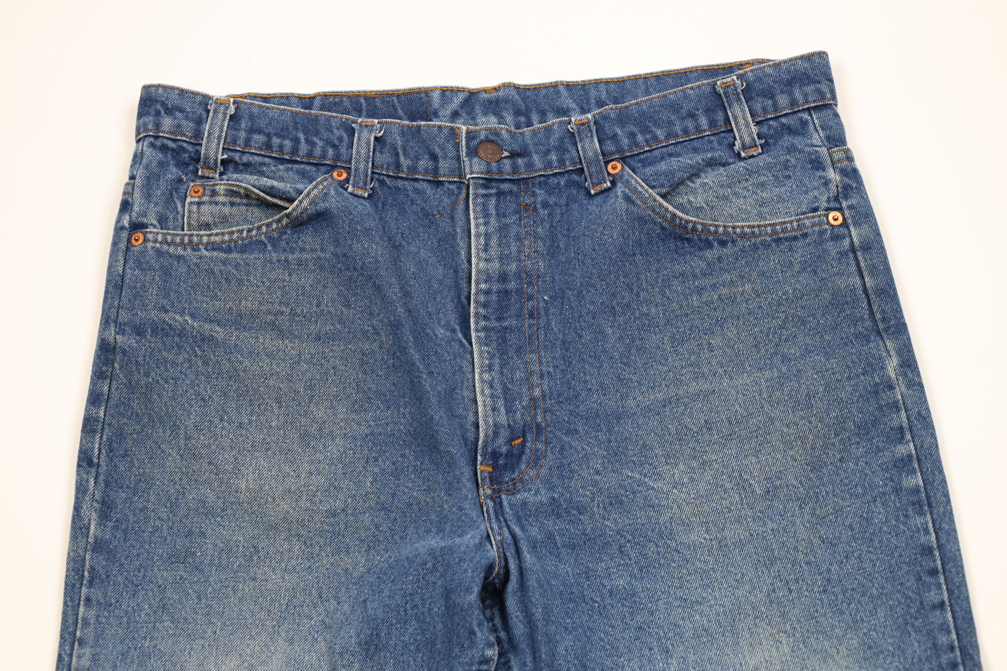 Levi's Vintage 80s Levis 517 Orange Tab Wide Leg Denim Jeans USA Size US 38 / EU 54 - 2 Thumbnail