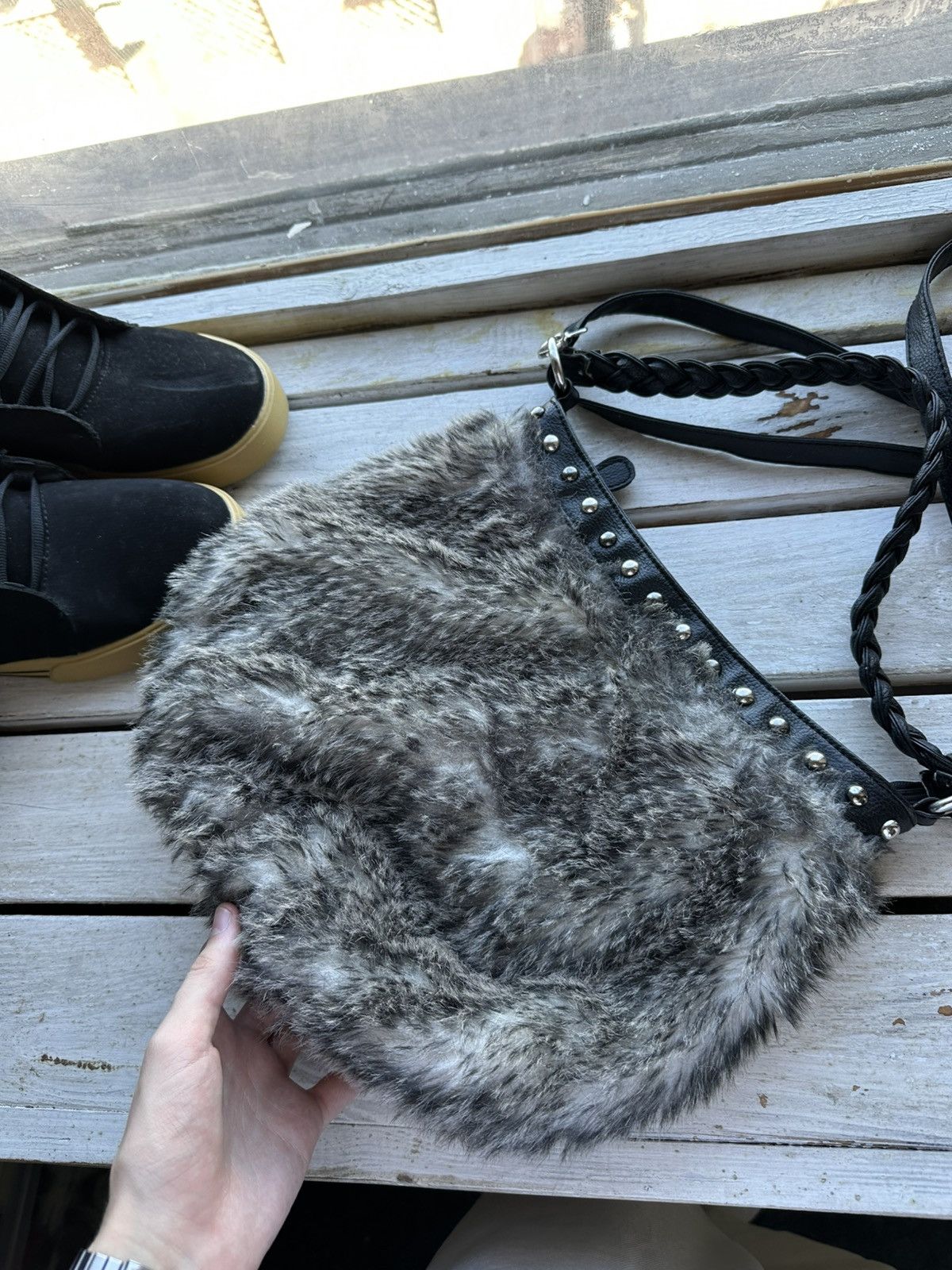 Other 🚨Y2K AVANT-GARDE 🚨mesh silver Japan style hand bag Y2K 90s Size ONE SIZE - 9 Thumbnail