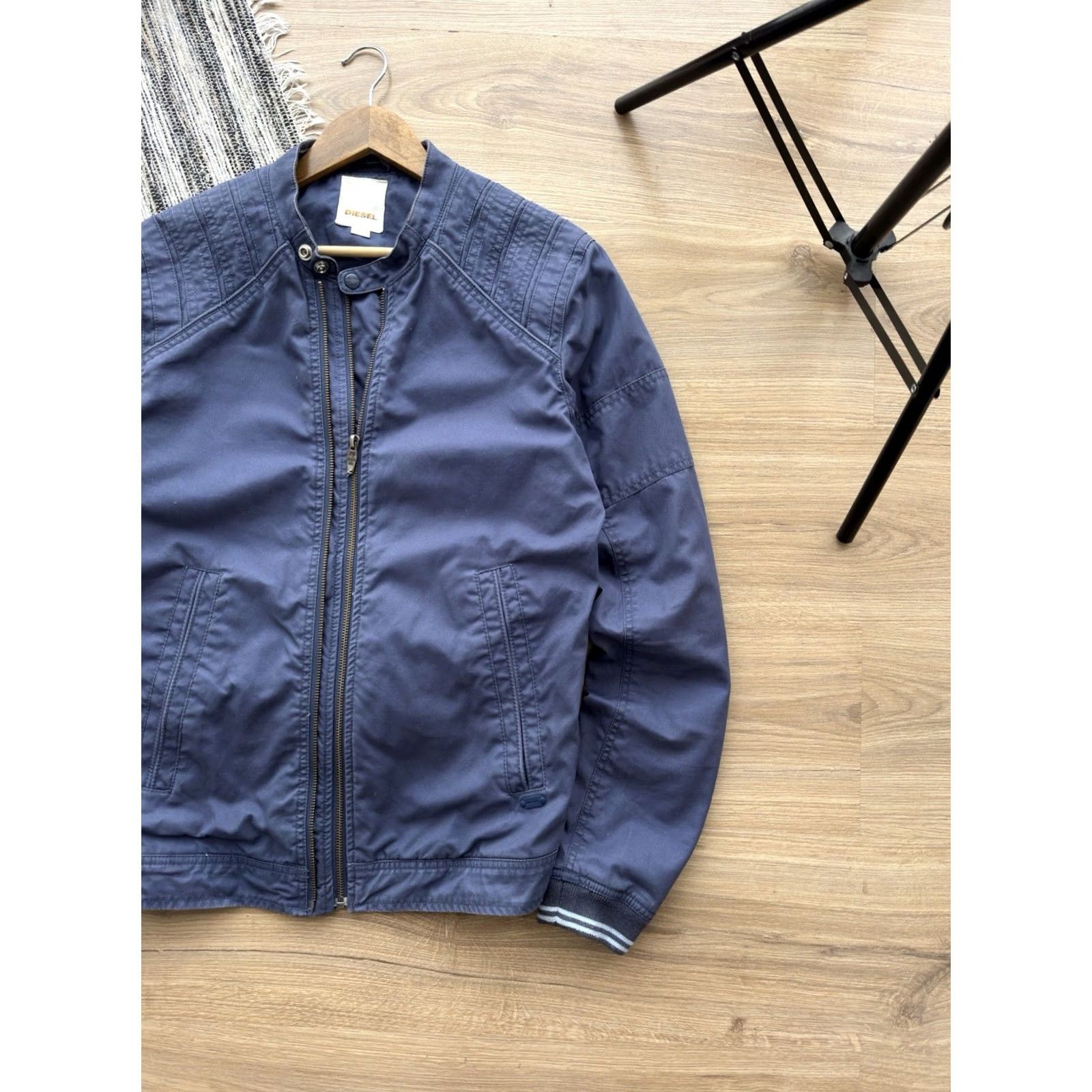 Diesel DIESEL VINTAGE BIKER JACKET Denim Blue Cotton Size M Men Classic 80s 90s Retro Streetwear Size US M / EU 48-50 / 2 - 4 Thumbnail