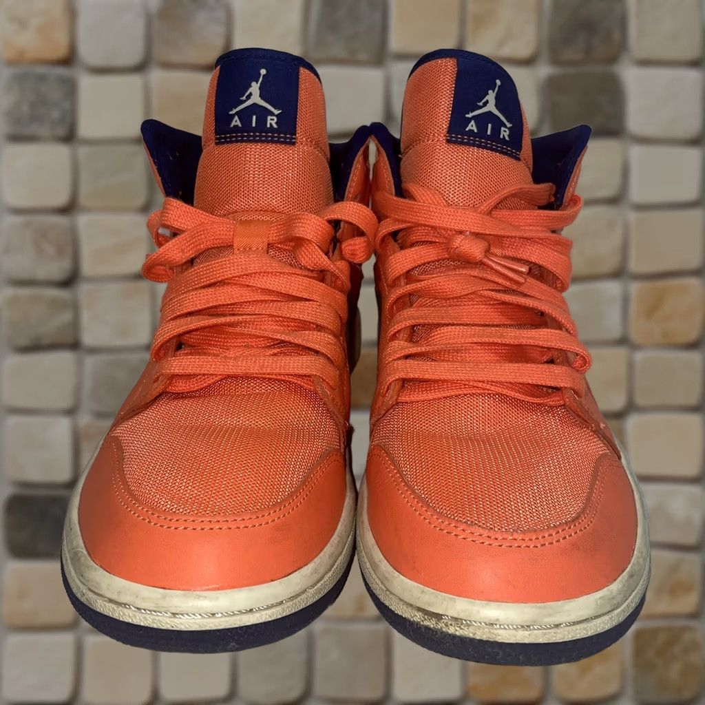 Jordan Brand Nike Air Jordan 1 Mid Turf Women sz 9.5 Turf Orange Blue CD7240 804 2018 Shoes Sneaker Casual Activewear Womens Size ONE SIZE - 1 Thumbnail