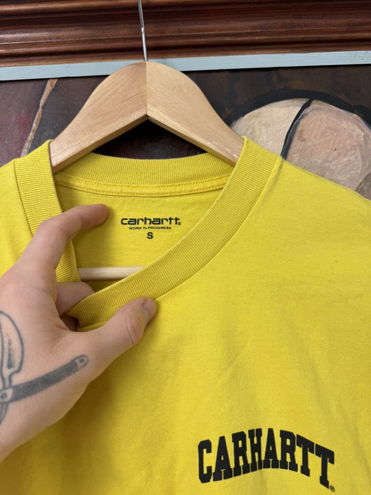 Carhartt Vintage Carhartt Logo Skate Tee Yellow University Script Size US S / EU 44-46 / 1 - 2 Thumbnail