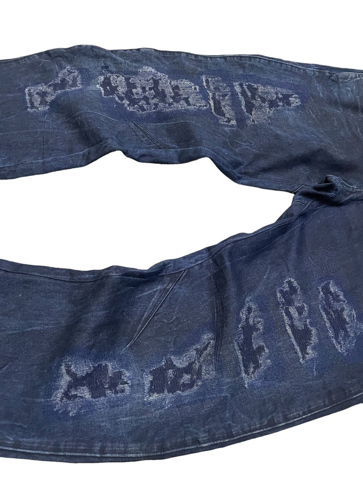G-Star × Hysteric Glamour G Star Raw Engineered Curved Leg Crash Distressed Jeans Size US 30 / EU 46 - 11 Thumbnail