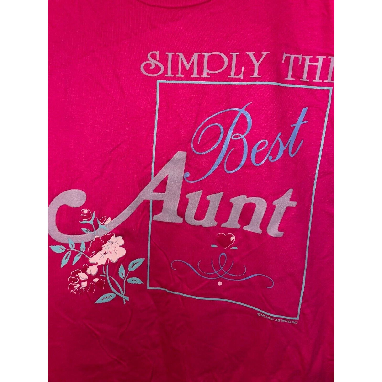 Jerzees Vintage Aunt Shirt Simply The Best Bozeman Montana Pink Tee Size US L / EU 52-54 / 3 - 6 Thumbnail