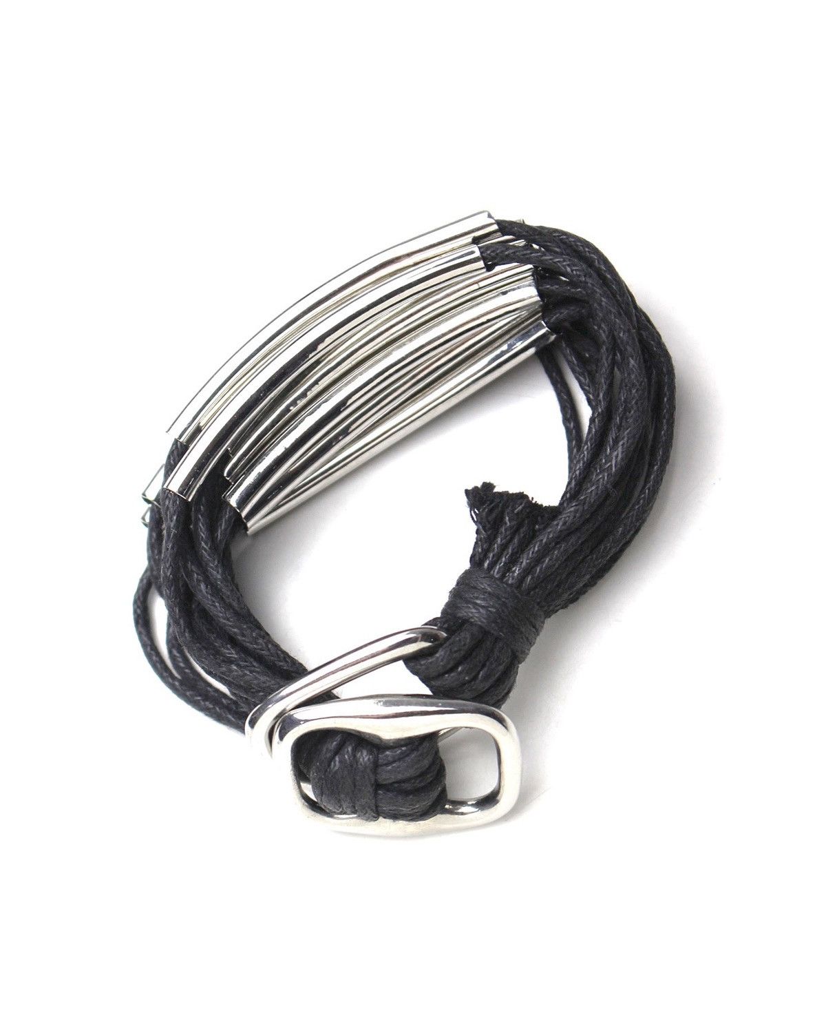 Hysteric Glamour 2000S JAPANESE MADE MULTI-STRAND BLACK CORD METAL BRACELET Size ONE SIZE - 2 Thumbnail