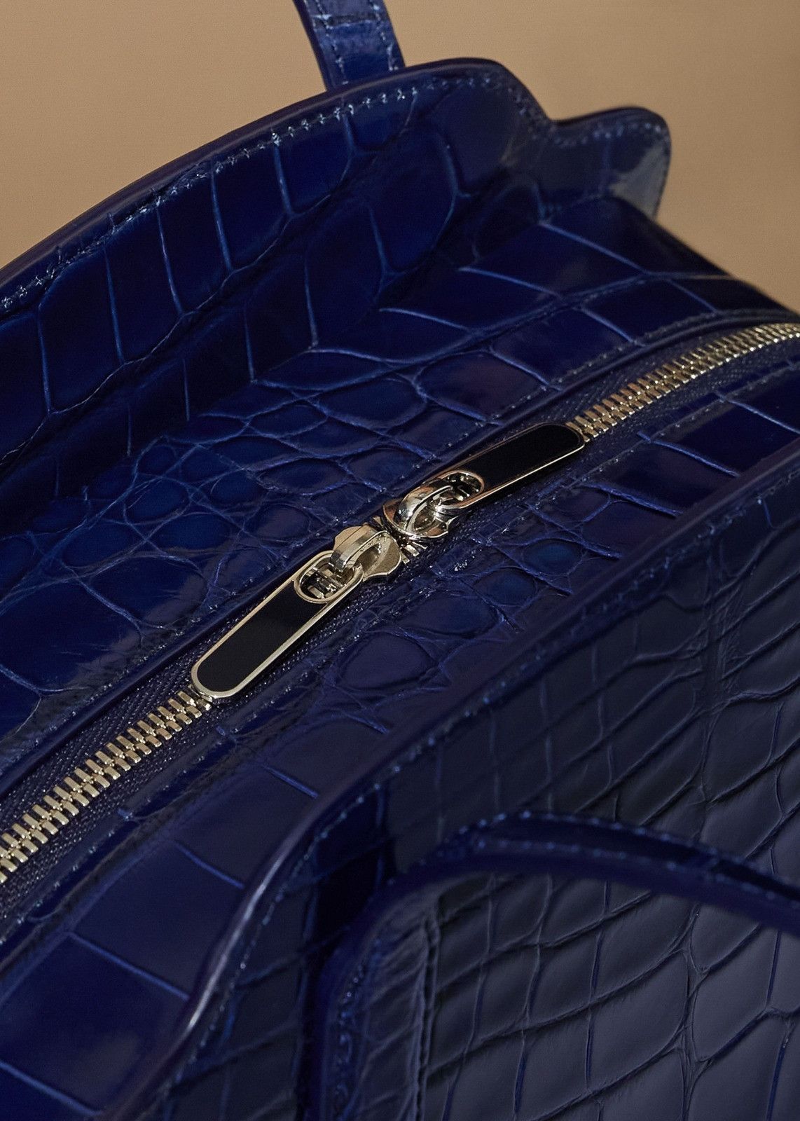 Loro Piana o1srvl11e0924 Size:/OS Sesia Alligator Skin Tote Bag in Blue Size ONE SIZE - 8 Thumbnail