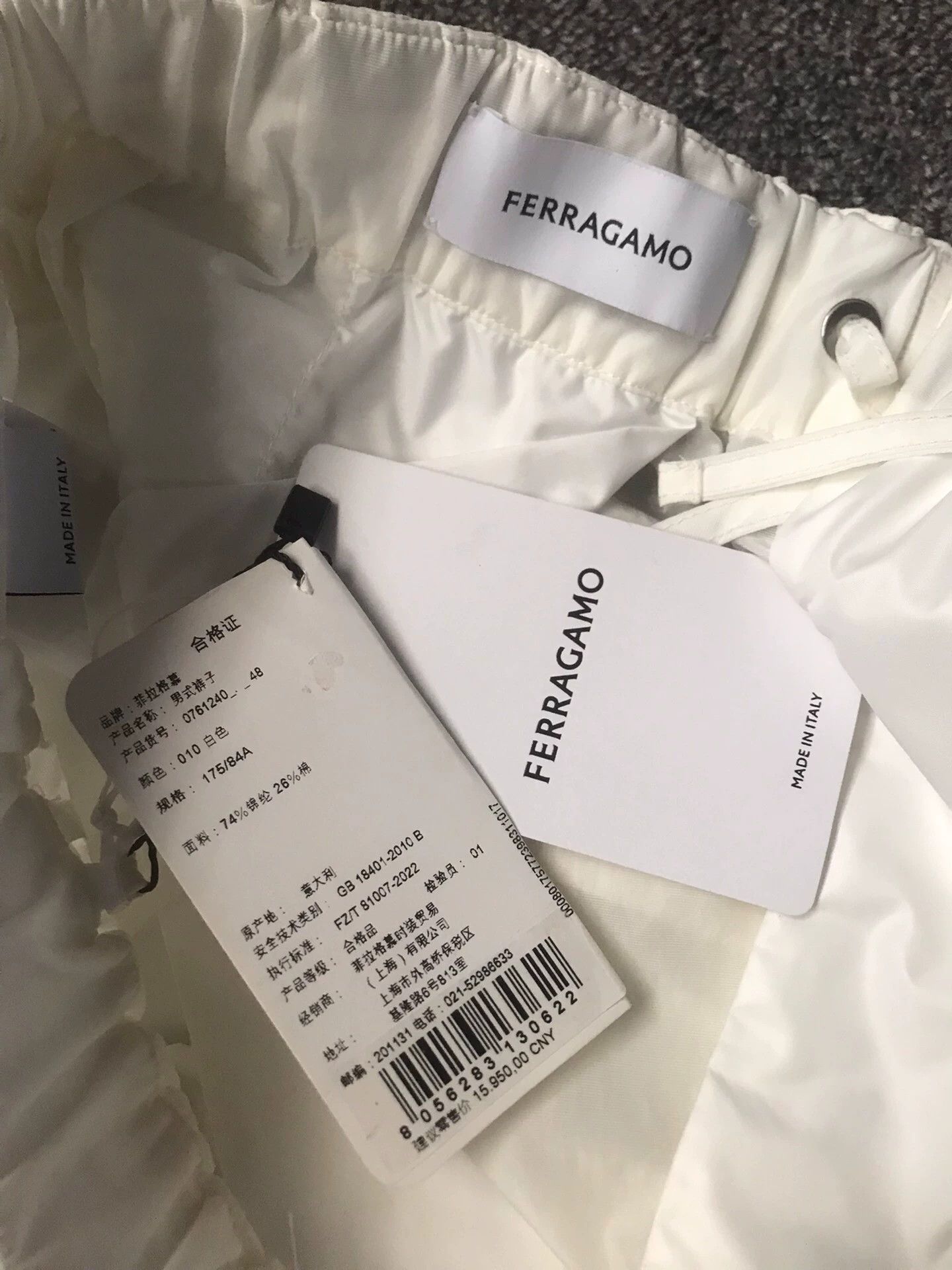 Salvatore Ferragamo Ferragamo Runway White Tech Detachable Elastic Waist Pants Size US 32 / EU 48 - 4 Thumbnail