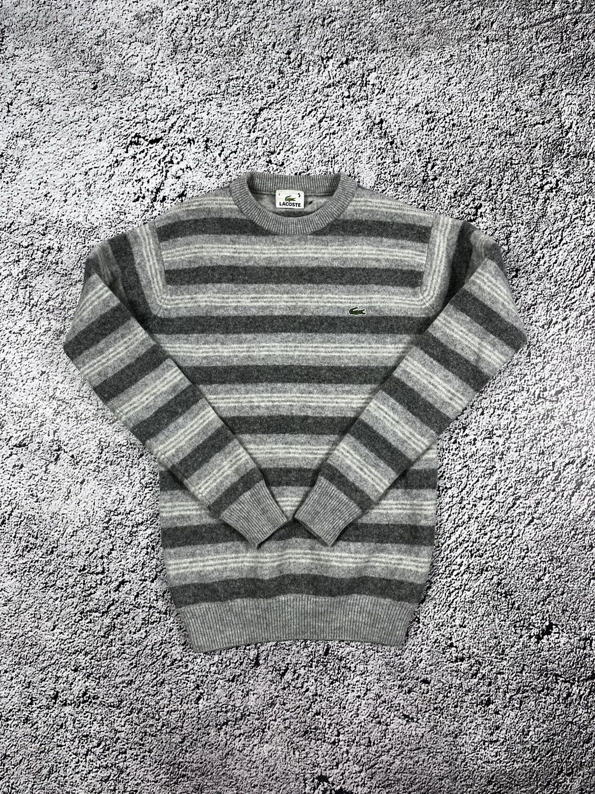 Lacoste Vintage Y2K Lacoste striped old money logo sweater size s Size S / US 4 / IT 40 - 2 Thumbnail