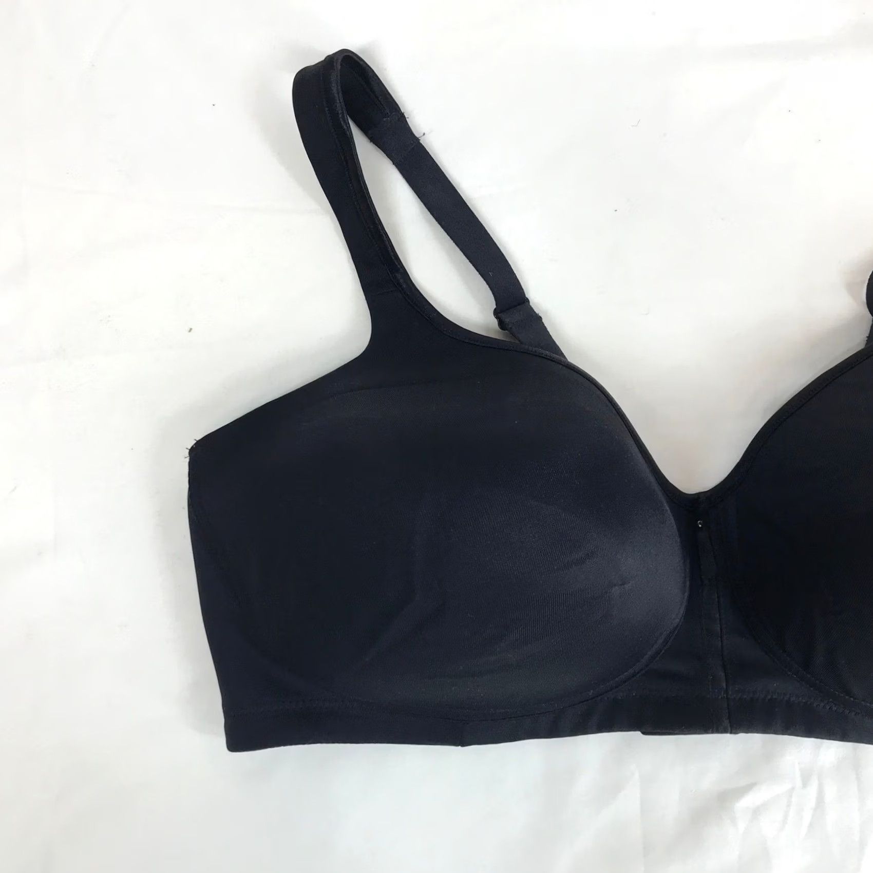 Vintage Vanity Fair Beauty Back Full Figure Wirefree Bra Black 42D T-Shirt Bra Smoothing Women Size ONE SIZE - 2 Thumbnail