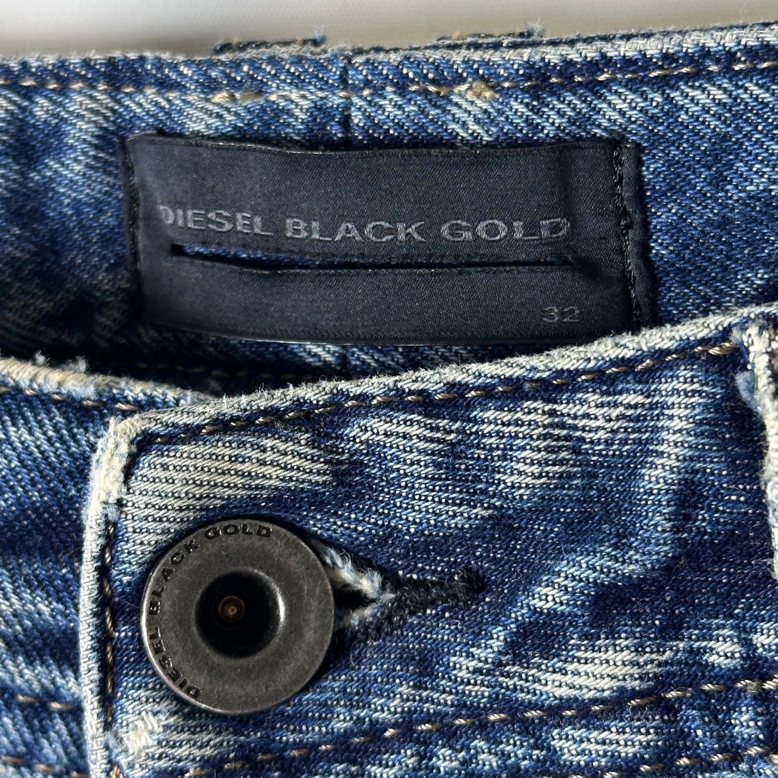 Diesel Black Gold Distressed & Repaired Denim Jeans Size US 32 / EU 48 - 5 Thumbnail