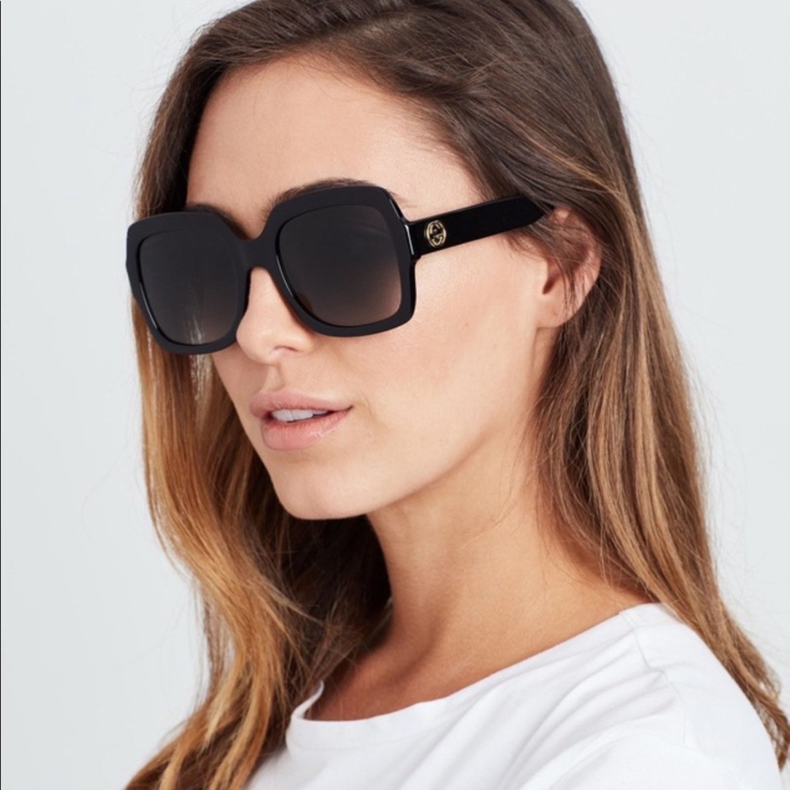 Gucci BRAND NEW GUCCI GG0036SN 001 Black/Grey Women Sunglasses Size ONE SIZE - 1 Thumbnail