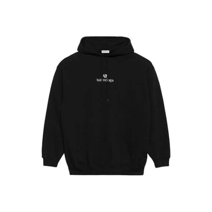 Balenciaga Balenciaga Logo Print Long Sleeve Hoodie 0079 Size XS / US 0-2 / IT 36-38 - 1 Thumbnail