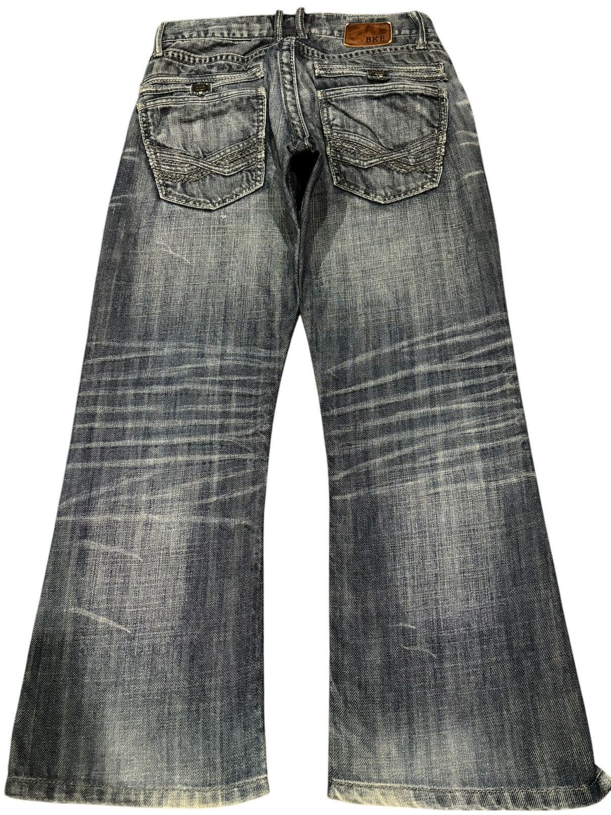BKE × If Six Was Nine 90s Vintage BKE Faded T Stitch Flared Bootcut Cropped Jeans Size US 31 - 2 Thumbnail