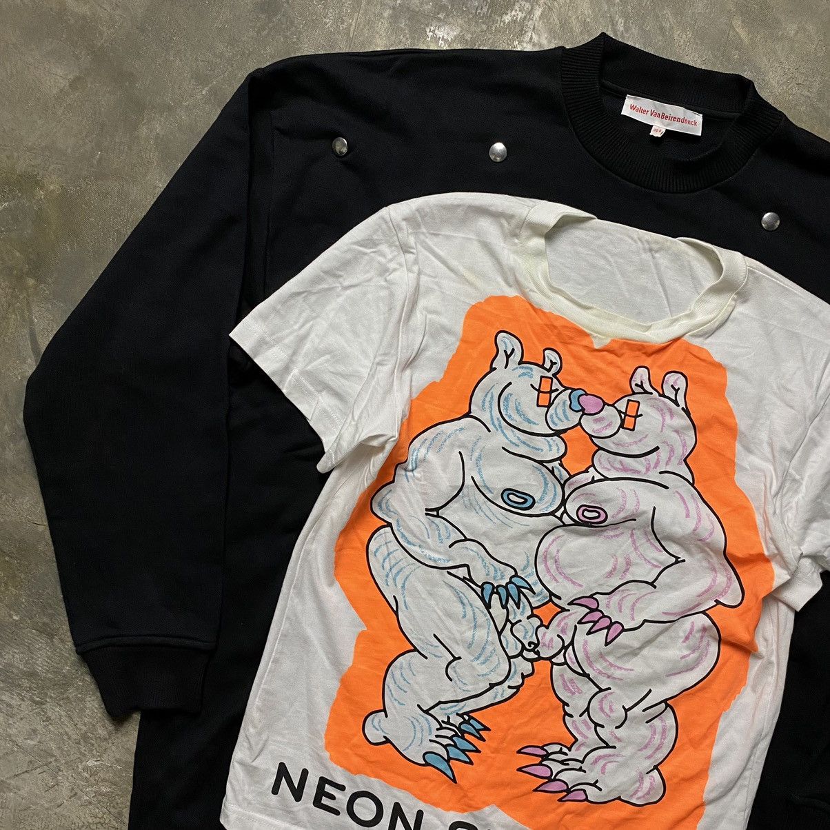 Walter Van Beirendonck SS’22 Neon Shadow Layered Shirt Sweater Size US S / EU 44-46 / 1 - 3 Thumbnail