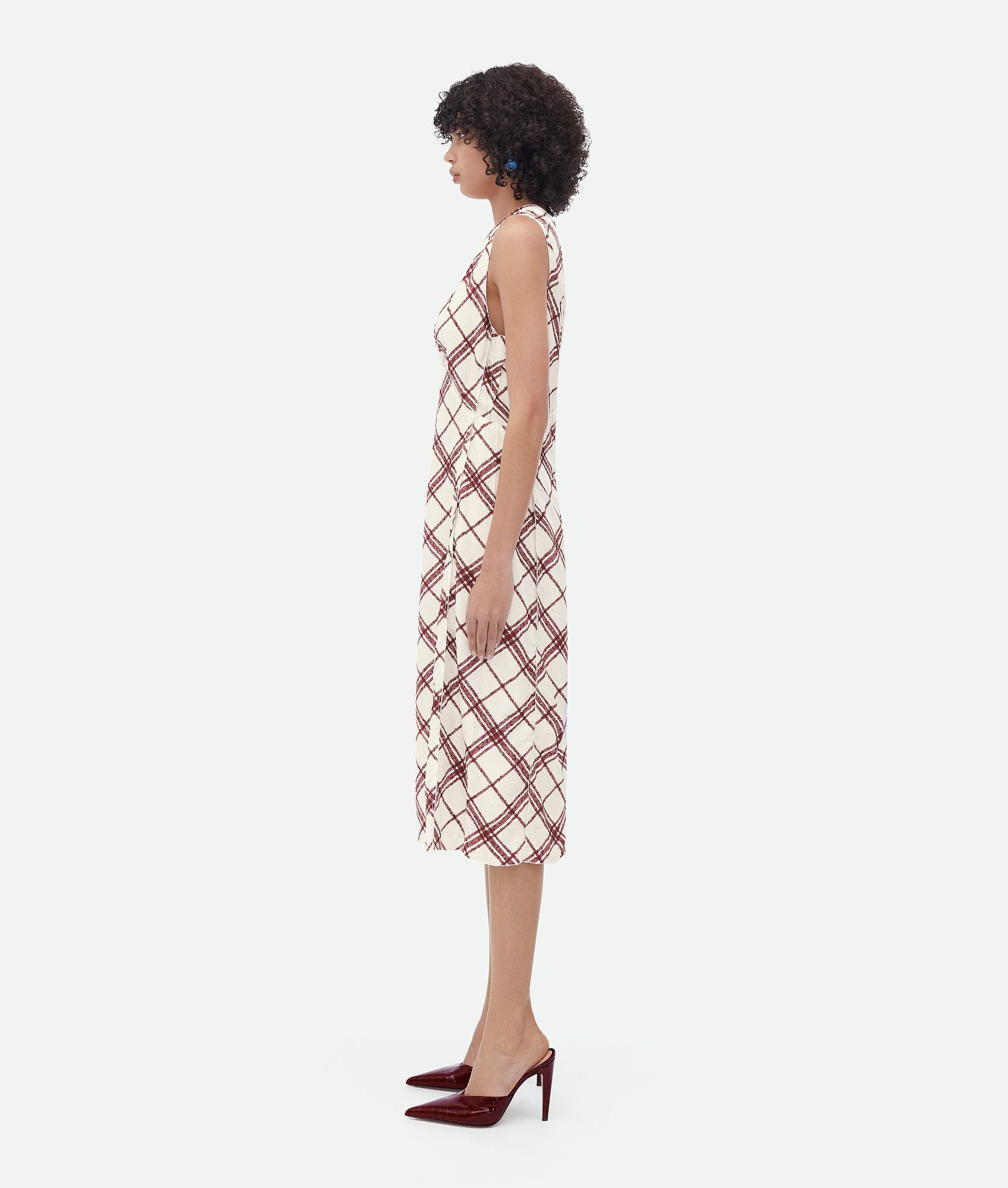 Bottega Veneta o1bcso1str0225 Check Print Viscose And Silk Dress Multicolor Size M / US 6-8 / IT 42-44 - 2 Thumbnail