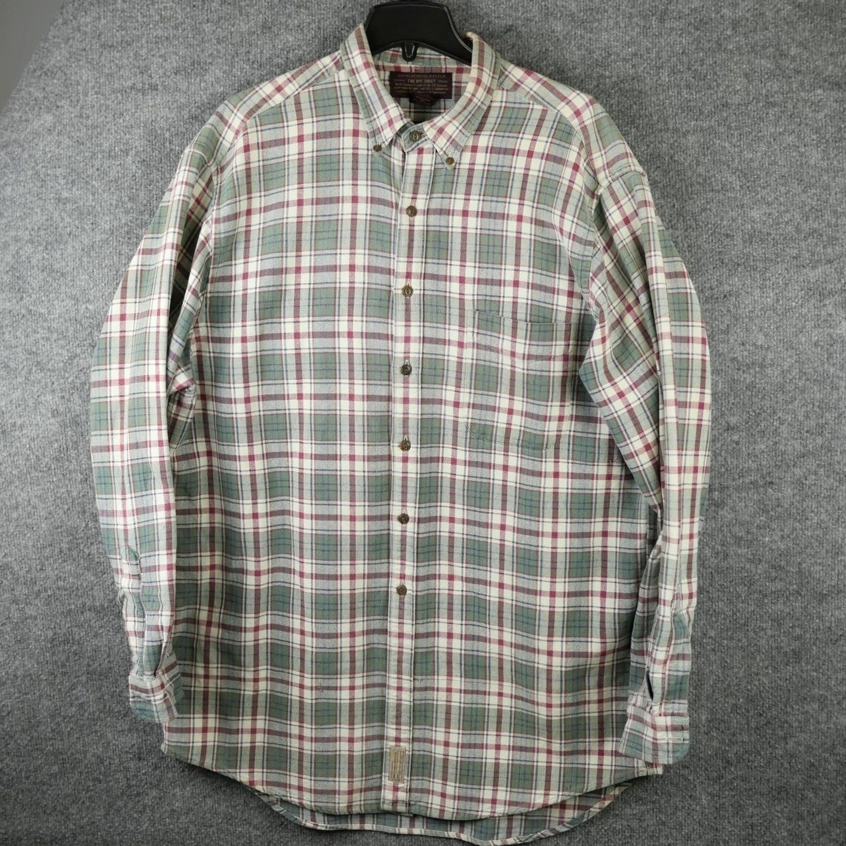 Abercrombie & Fitch Abercrombie & Fitch Shirt Mens L Green Plaid Button-Down Casual Cotton Big Shirt Relaxed Fit Long Sleeve Womens? Mens Size US L / EU 52-54 / 3 - 2 Thumbnail