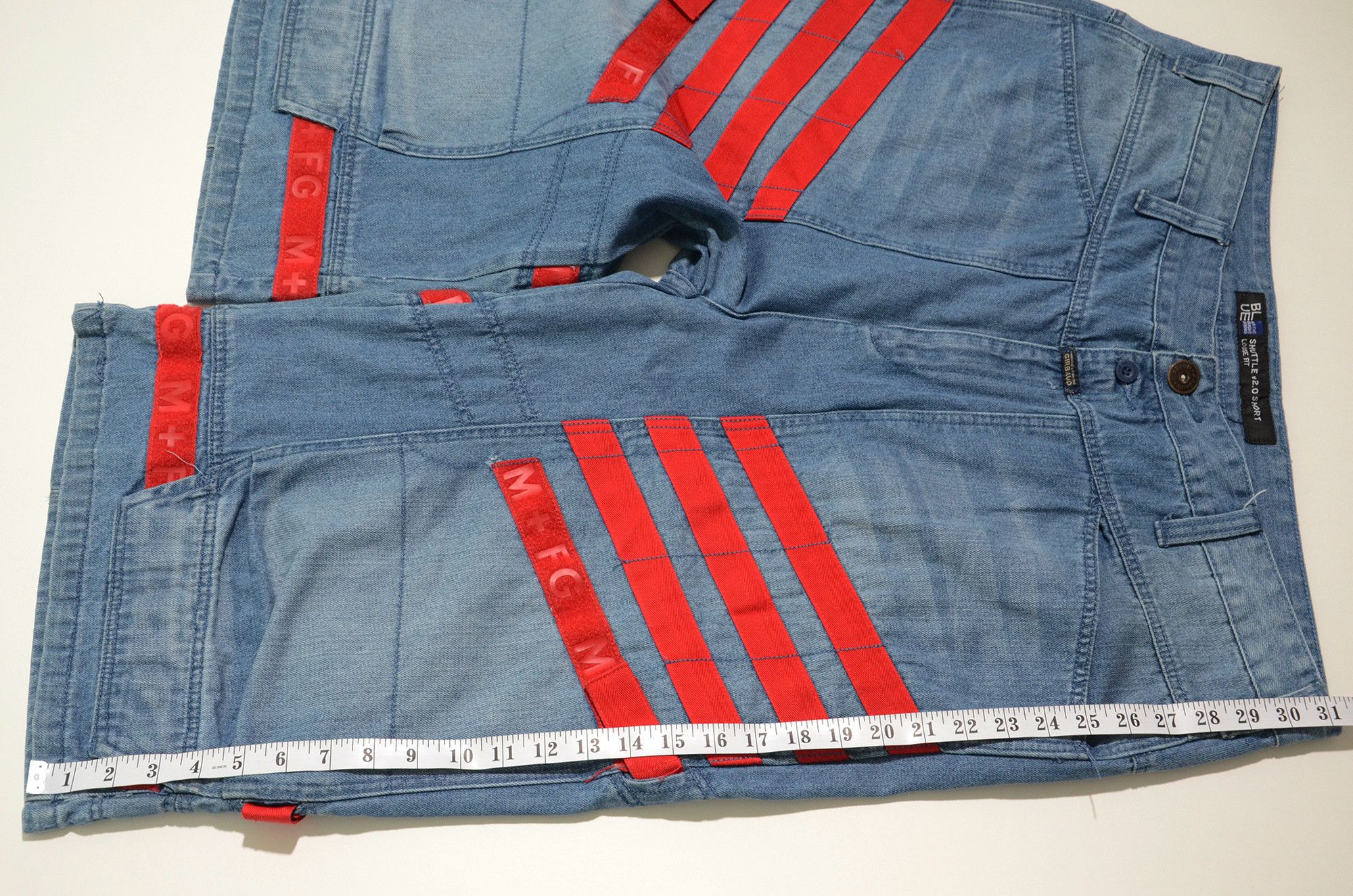 Marithe + Francois Girbaud M+FG Long Denim Shorts W40 Y2K Hip Hop 2006 Rare Craft Size US 40 / EU 56 - 20 Thumbnail