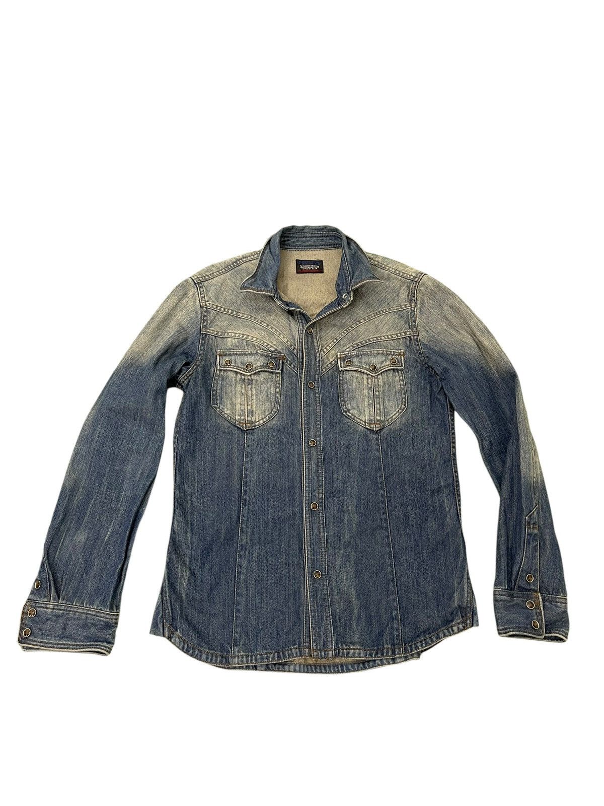 Japanese Brand Western Denim Shirt Nicole Club Japan Faded Slim 5🟩9 Size US S / EU 44-46 / 1 - 1 Thumbnail