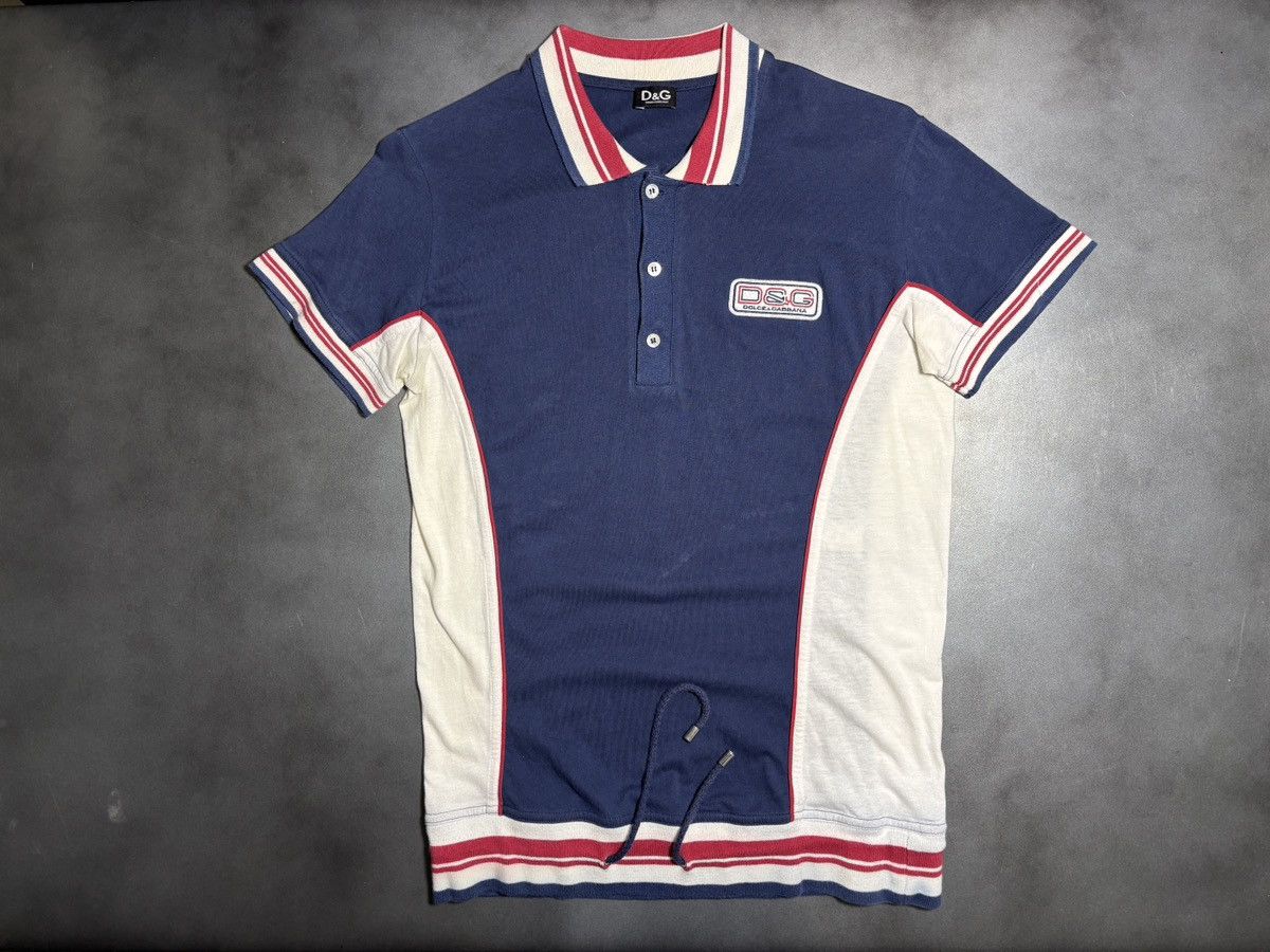 Dolce & Gabbana 2000s Dolce & Gabbana Polo Shirt Drawstring Crop Tennis Y2K Size M / US 6-8 / IT 42-44 - 18 Thumbnail