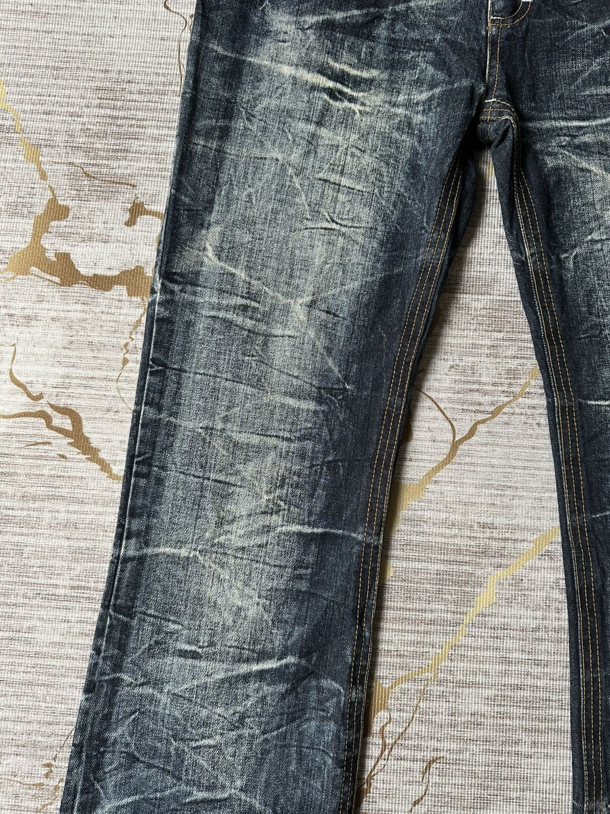 Japanese Brand FLARE Sky Bomber Claw Marks Design Denim Size US 34 / EU 50 - 8 Thumbnail