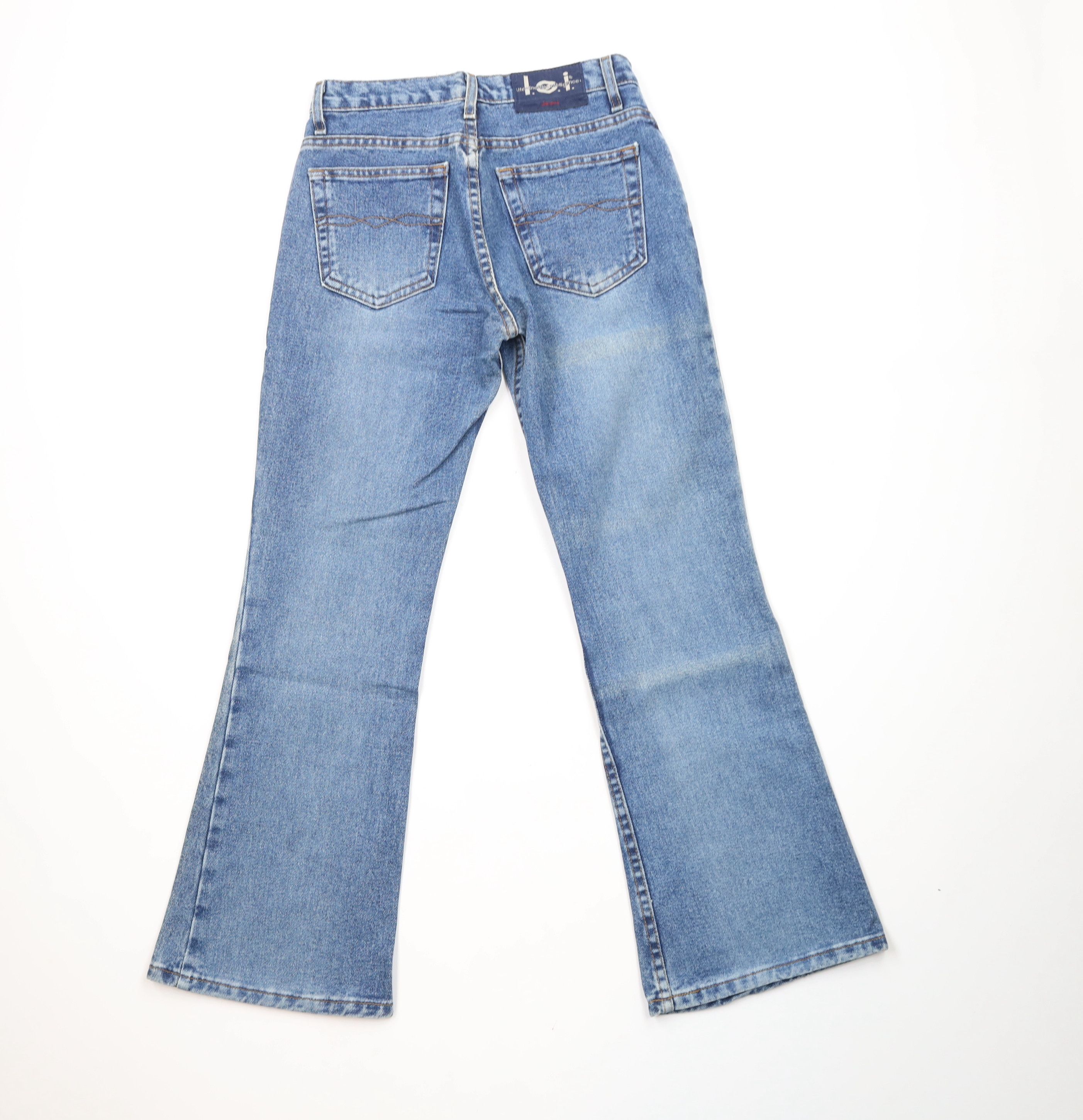 Vintage Vintage 90s Y2K Babydoll Flared Wide Leg Denim Jeans Blue Size 27" / US 4 / IT 40 - 11 Thumbnail
