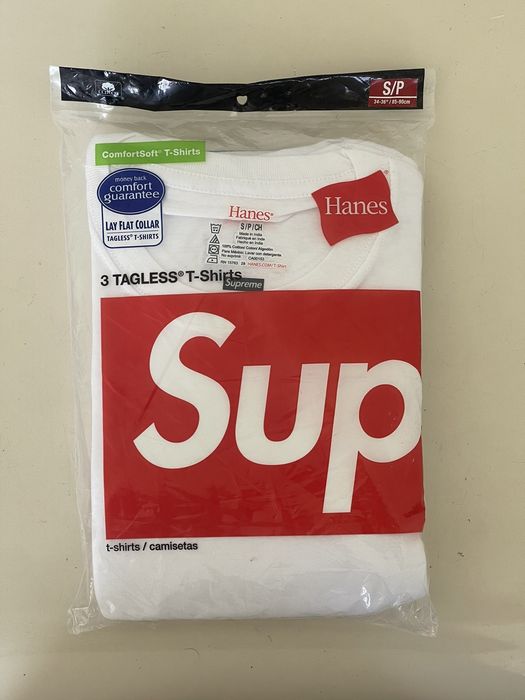 SUPREME X HANES Tagless Tee Black (Pack of 3)