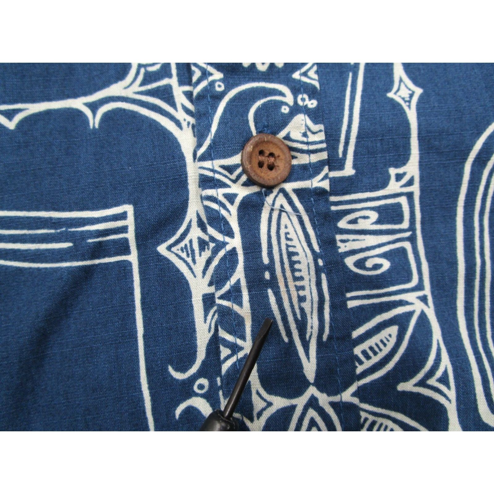 Quiksilver Quiksilver Waterman Blue Short Sleeve Button Up Shirt Medium Tailored Fit Hawaiian Nautical Mens Size US M / EU 48-50 / 2 - 5 Thumbnail