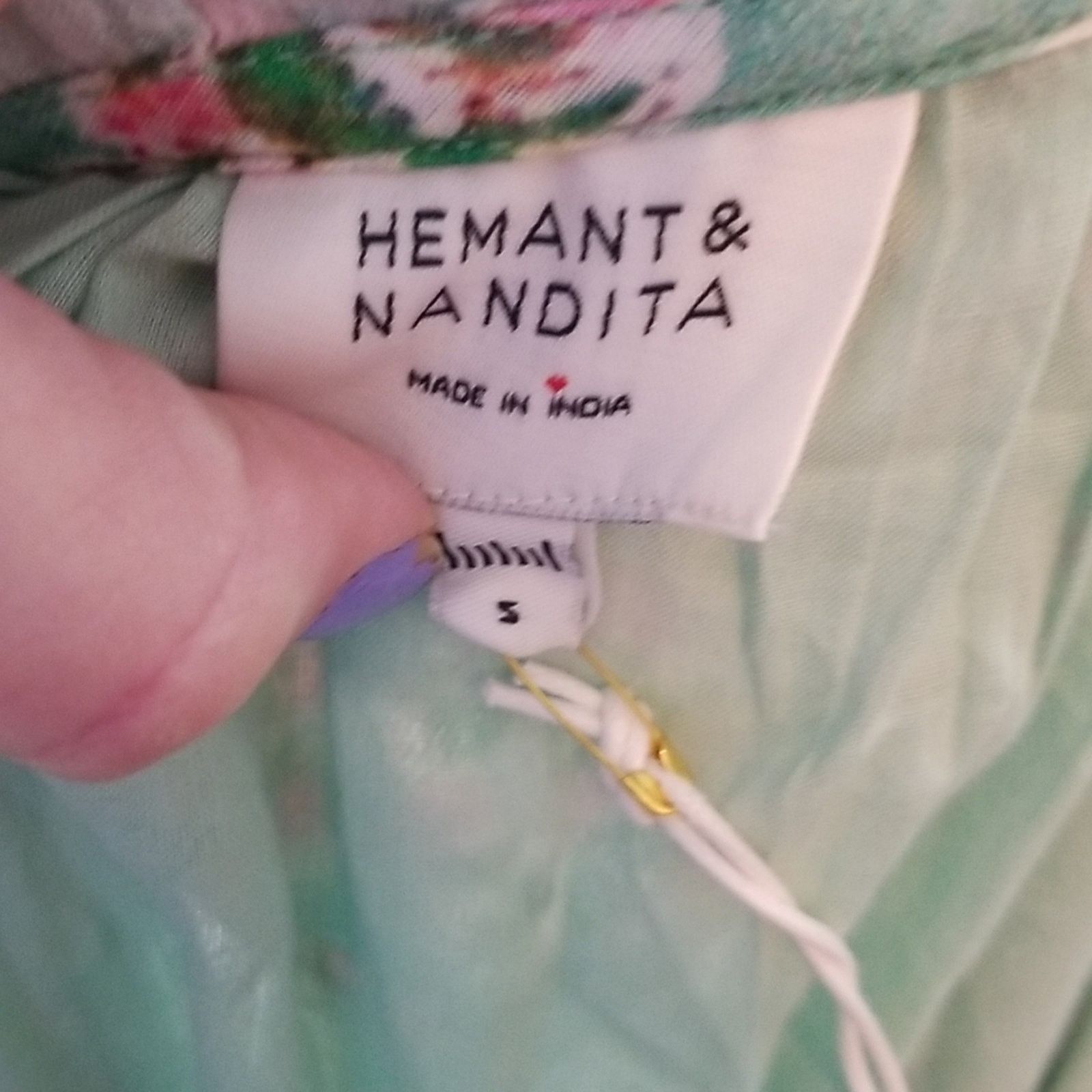 Hemant & Nandita NWT Hemant & Nandita Hera Mini Dress in Mint Macaron Size S / US 4 / IT 40 - 7 Thumbnail