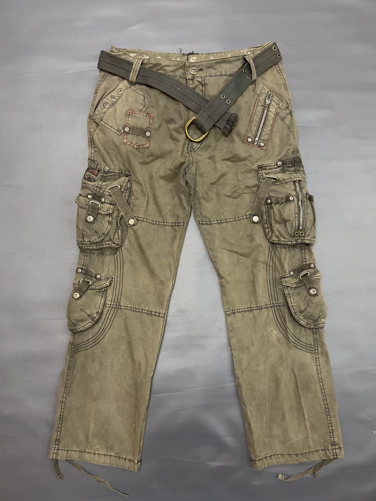 FUSAI MULTIPOCKET GREEN ARMY CARGO PANT