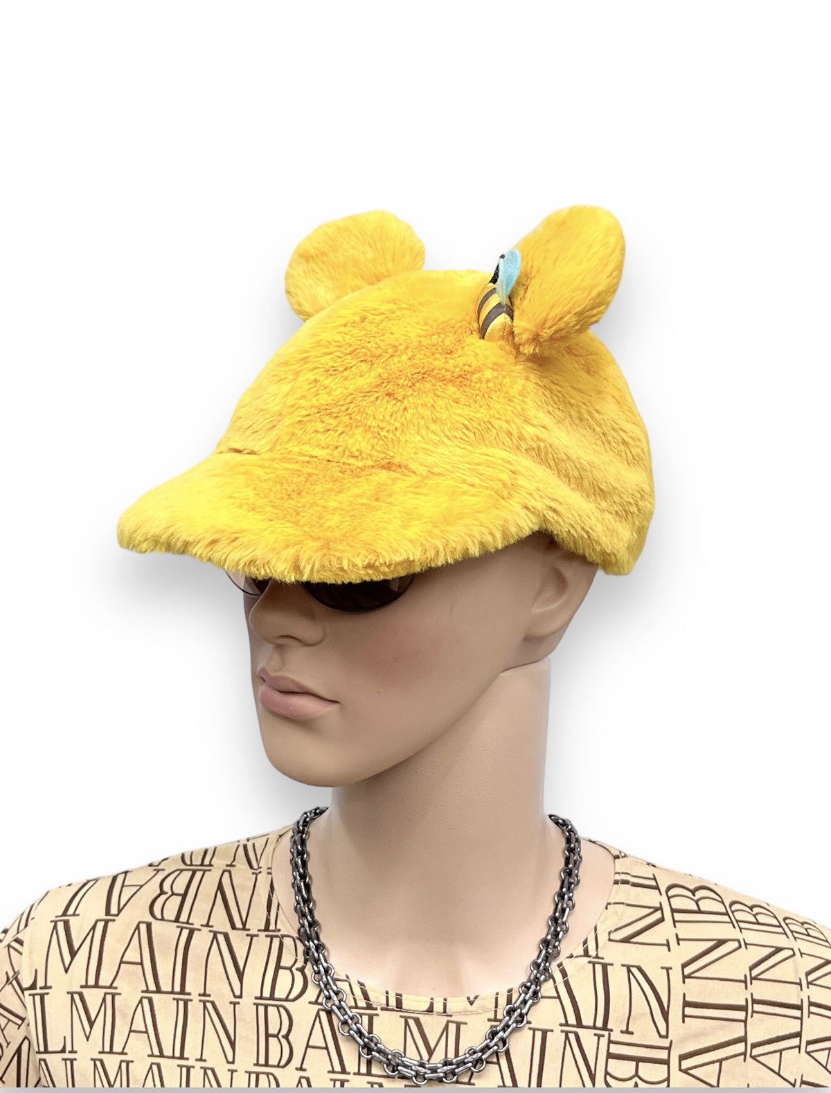 Disney DOPE❄️TOKYO DISNEY WINNIE POOH Fluffy Fur Ears Hat Size ONE SIZE - 3 Thumbnail