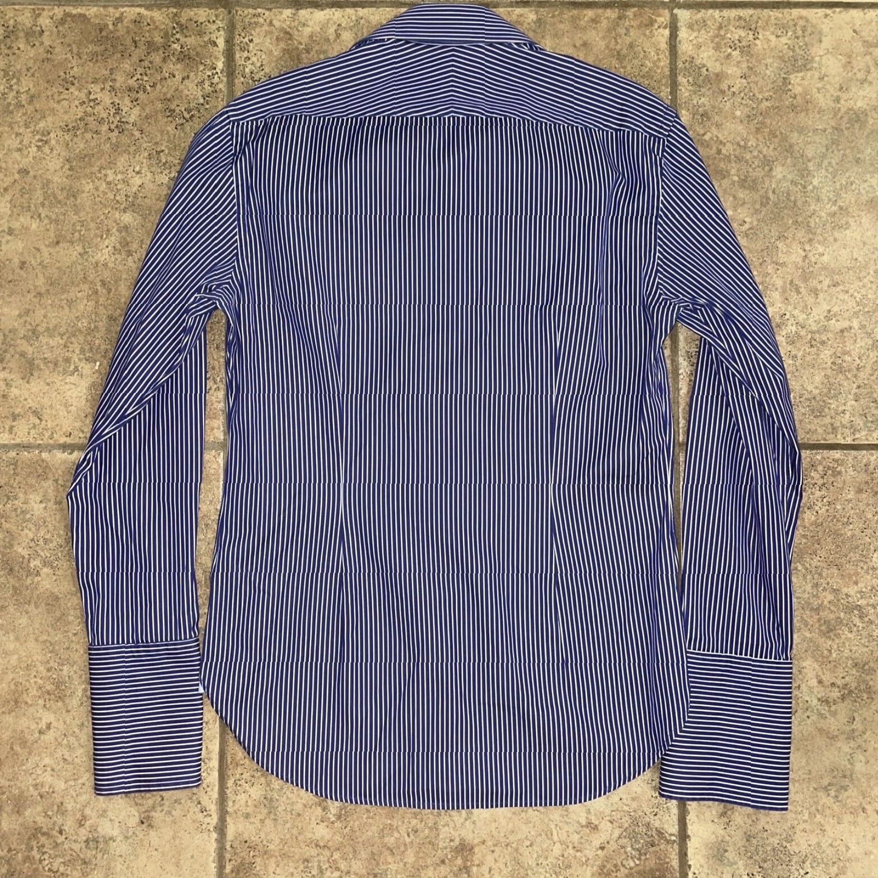 Vintage VINTAGE Startorial Slim Fit Blue Striped Dress Shirt Mens 15/38 Slim Regular Fit Size US M / EU 48-50 / 2 - 4 Thumbnail