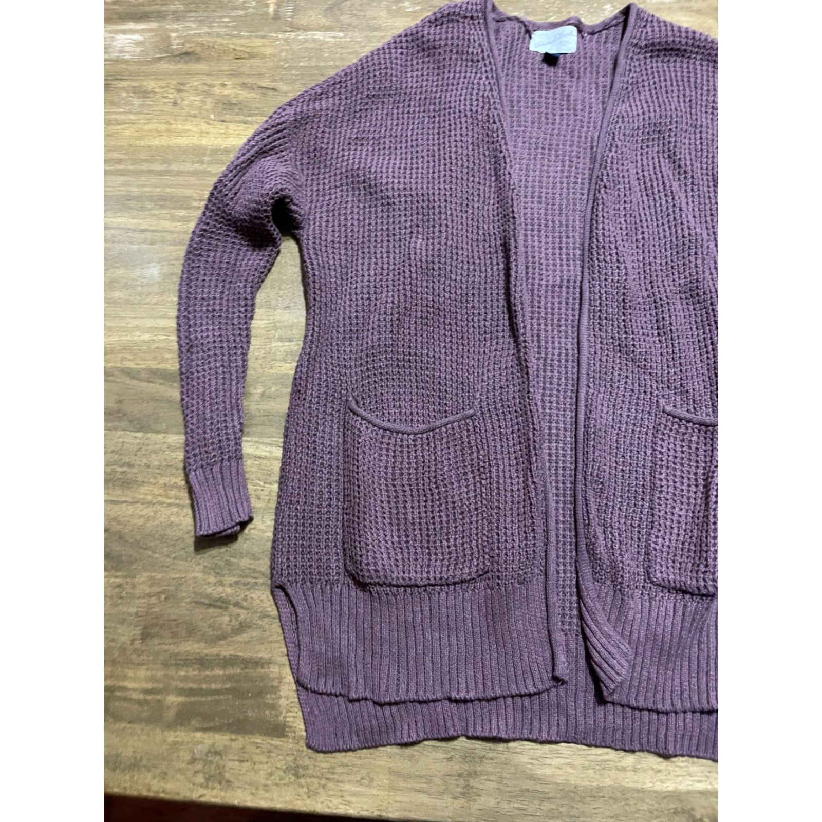 Vintage Universal Thread Sweater Cardigan, Women's Size M, Brown Knit Open, Long Sleeve, Open Cardigan, Women, Medium Brown Knit Cardigan Size M / US 6-8 / IT 42-44 - 3 Thumbnail