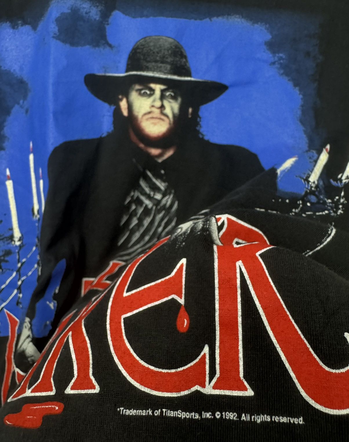 Rap Tees Undertaker Vintage WWE 1992 Rampage Wrestling Rap Tee OG 90s Size US L / EU 52-54 / 3 - 3 Thumbnail