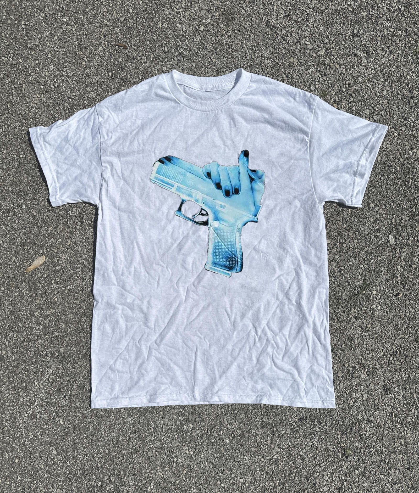 Japanese Brand Sidearm Tee White Blue Size US M / EU 48-50 / 2 - 1 Thumbnail