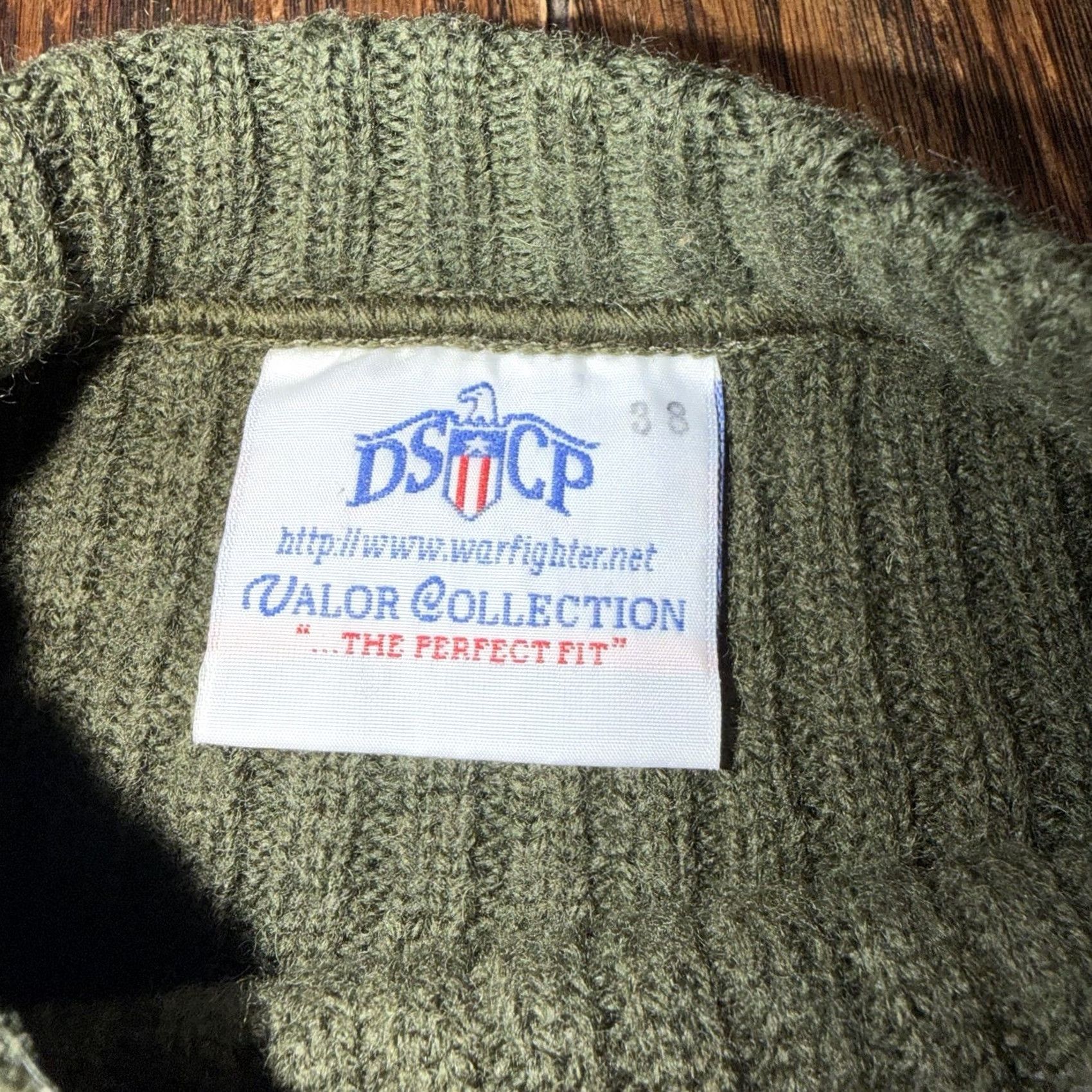 Commando DSCP Commando Sweater Mens Size 40 Green Wool Military Valor Collection Regular Fit Crew Neck Long Sleeve Vintage Size US L / EU 52-54 / 3 - 4 Thumbnail