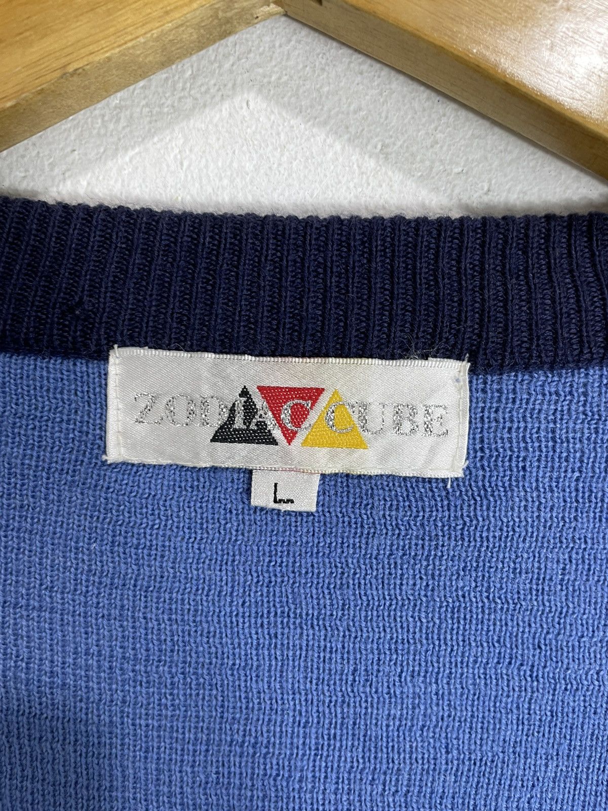 Beauty Beast × Hysteric Glamour × Vintage Rare Vintage Zodiac Cube Village Cardigan Size US L / EU 52-54 / 3 - 6 Thumbnail