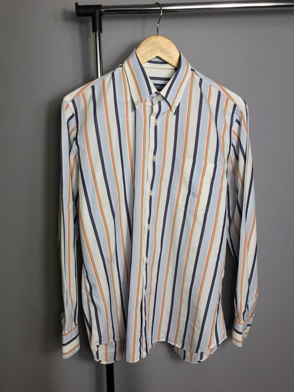 Burberry Burberry London Shirt Button Down Striped Long Sleeve Mens Size US L / EU 52-54 / 3 - 1 Thumbnail