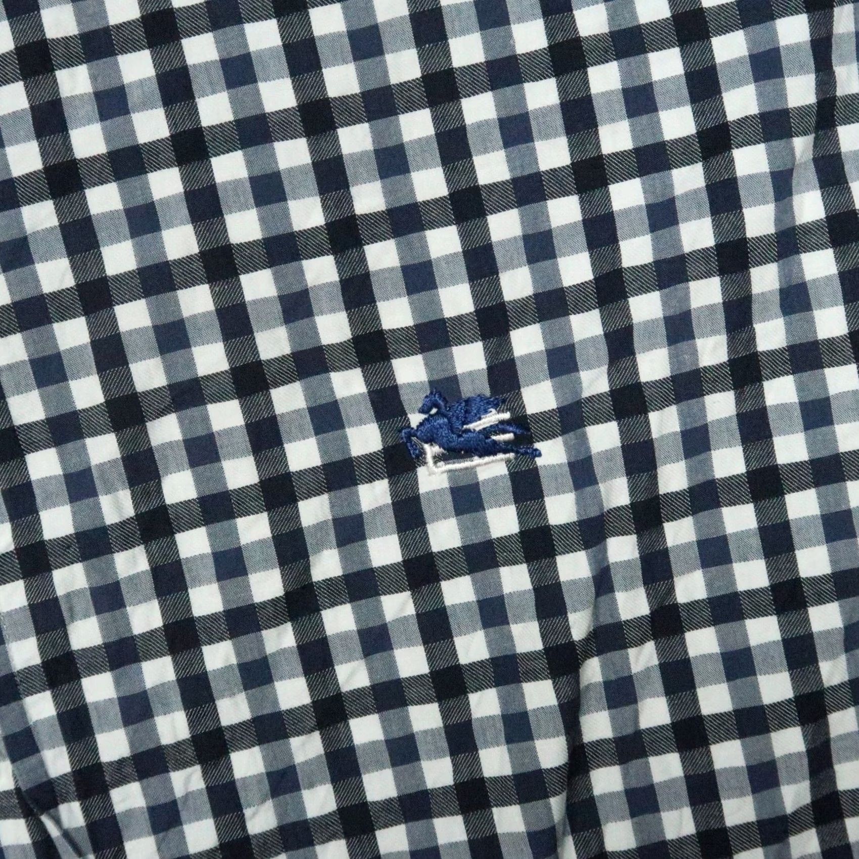 Etro ETRO Shirt Mens L White Black Blue Gingham Check Long Sleeve Button-Up Organic? (no) Size US L / EU 52-54 / 3 - 4 Thumbnail