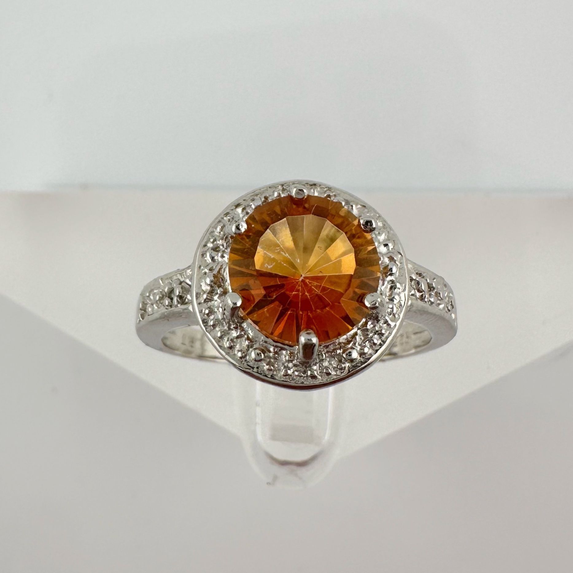 Other Beautiful 2.11 Carat Golden Citrine Ring with Small Diamond Size ONE SIZE - 8 Thumbnail