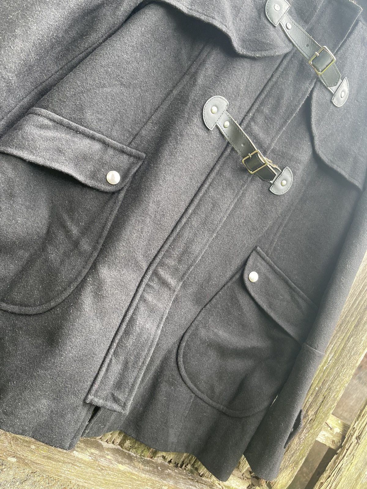 Designer Clockhouse Wool Blend Toggle Coat — Black (M) Size US M / EU 48-50 / 2 - 3 Thumbnail