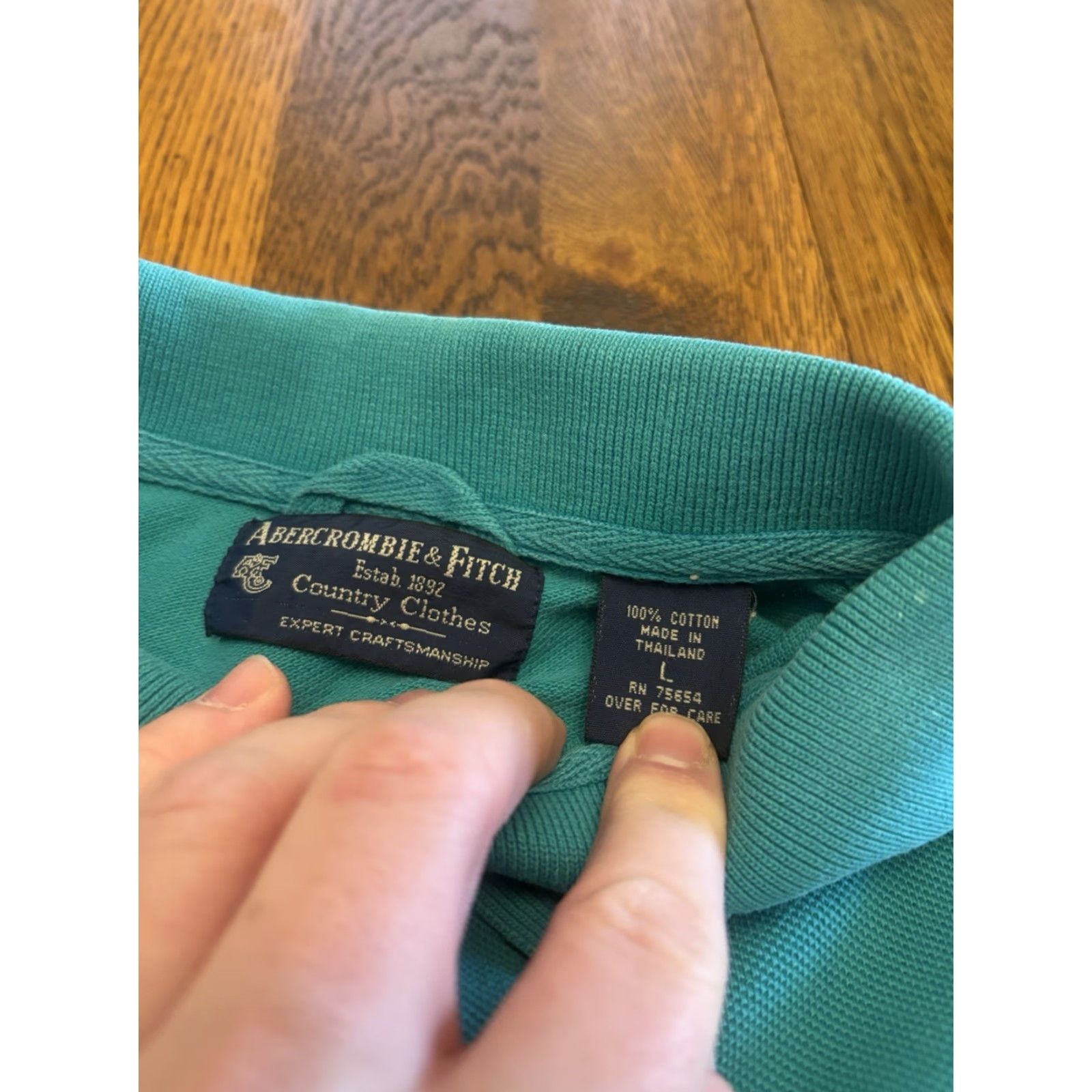 Abercrombie & Fitch VINTAGE Abercrombie & Fitch Country Clothes Polo Shirt Mens L Green Solid 90s Preppy Clothing Polo Shirt Mens L Green Size US L / EU 52-54 / 3 - 3 Thumbnail